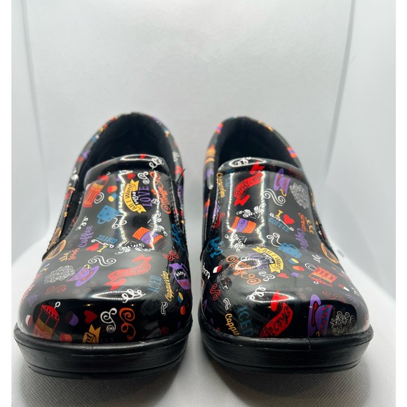 COPY - Easy Work Faux Patient Leather Coffee Themed Non Slip Work Shoes - Picture 3 of 9